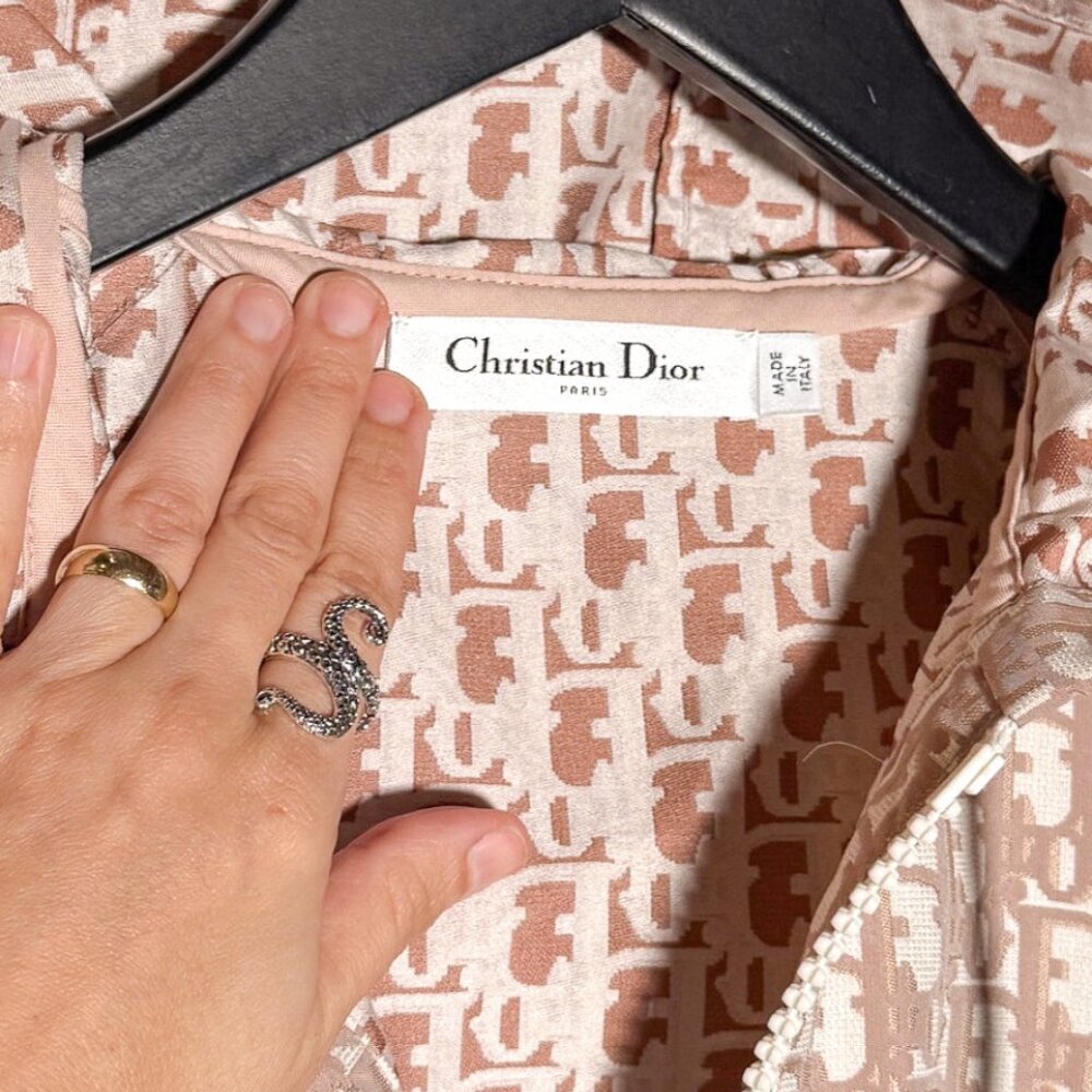 Dior Pink Oblique Technical Taffeta Hooded Dress Mini Dress - Picture 4 of 13